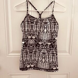 Lululemon Athletica Monochrome Lace-Pattern Camisole